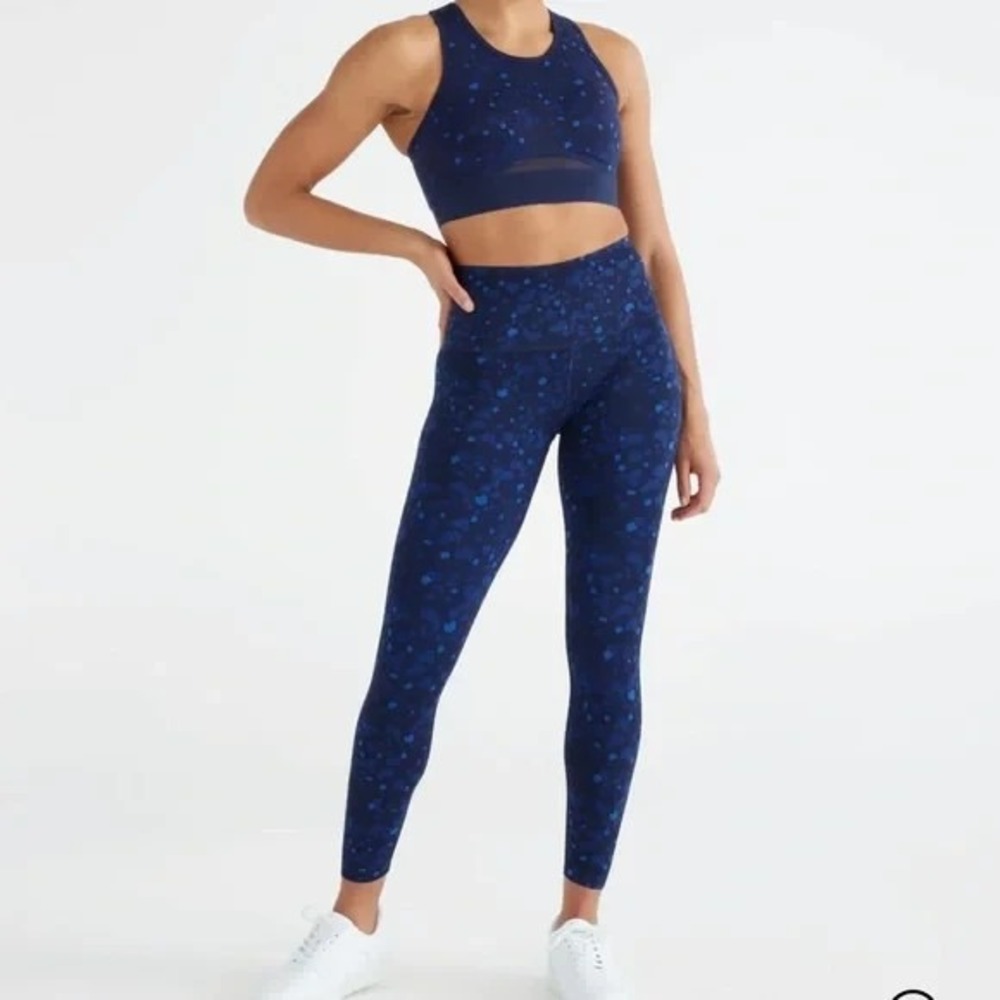 Knix Catalyst Sports Bra & LeakStrong Leakproof Legging Navy Blue - Medium XS
